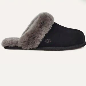 UGG Black Gray Scuffette II Slippers Sz 8